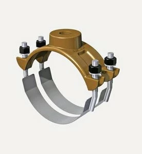 Promo 🎁 Romac Industries 6 x 2 in. Bronze Saddle with Stainless Steel Nut, Bolt and Strap 😍