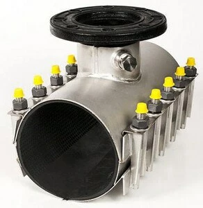 Hot Sale ๐งจ Romac Industries 6 x 6 x 4 in. Stainless Steel Tapping Sleeve ๐