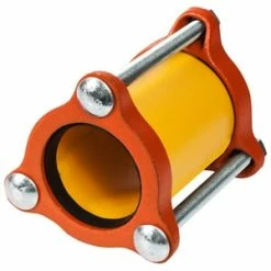 Promo 🔔 Romac Industries Style 511 2-1/2 x 5 in. Yellow Shop 🧥 Coated Ductile Iron Bolt Coupling 🤩